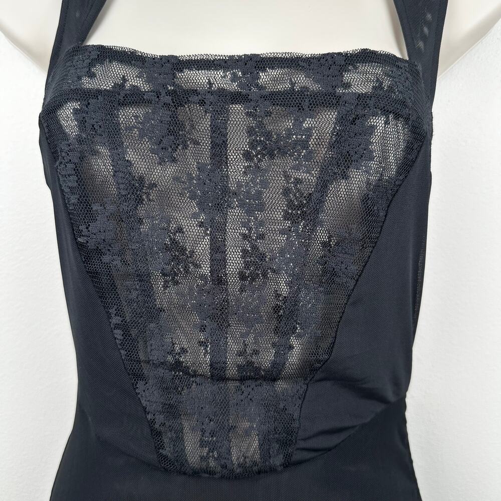 NEW Intimately Free People Corset-Is Convertible Mesh Dress Black S Dark Romance - Picture 7 of 16
